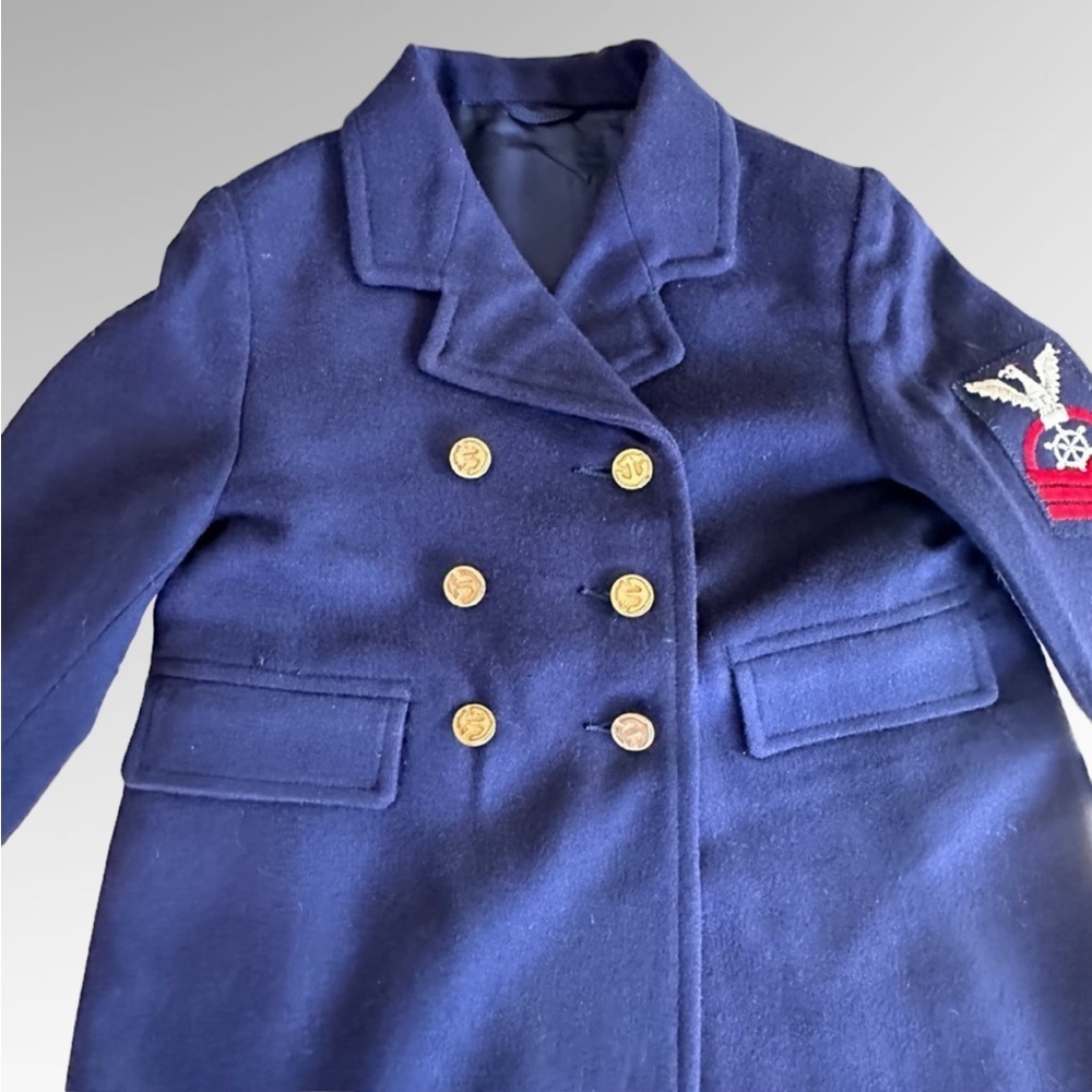 Solitaire Vintage Pea coat 100% Wool.